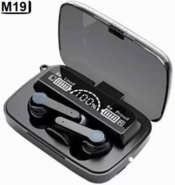 Bashaam HA2110 M19_ MAX BLUETOOTHPlayback with Power BankWireless Earbuds (PACK OF 1) Bluetooth Headset