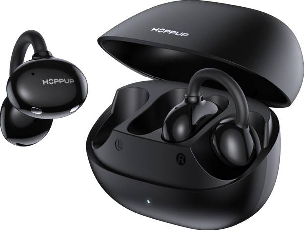 HOPPUP AirDoze ARC Ear-Clip OWS Earbuds with 60H Playtime, AI ENC, 12MM Drivers, BT 6.0 Bluetooth