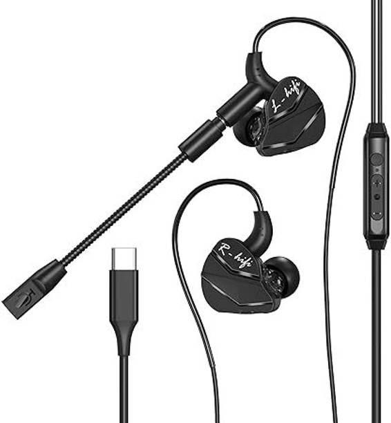 sounce Wired Earphones Detachable Boom Mic Dual Mic 10mm Gaming Tuned Drivers In-Ear Wired