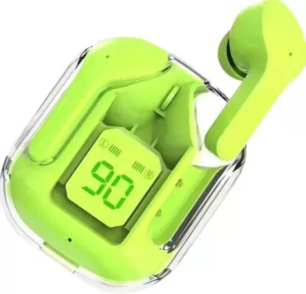 SFZ Transparent Touch Control TWS With Charging Box Digital EarBuds With Mic Bluetooth