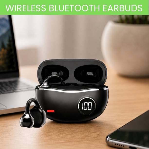GUGGU TWS Bluetooth Earbuds With Digital Display, Secure Ear Clip and Deep BassNT116 Bluetooth
