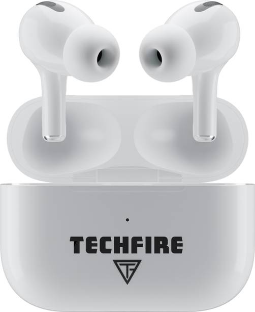 TECHFIRE BoomBuds TWS Earbuds with 100 HRS Playtime,(50ms Low Latency), Bluetooth v5.3 Bluetooth