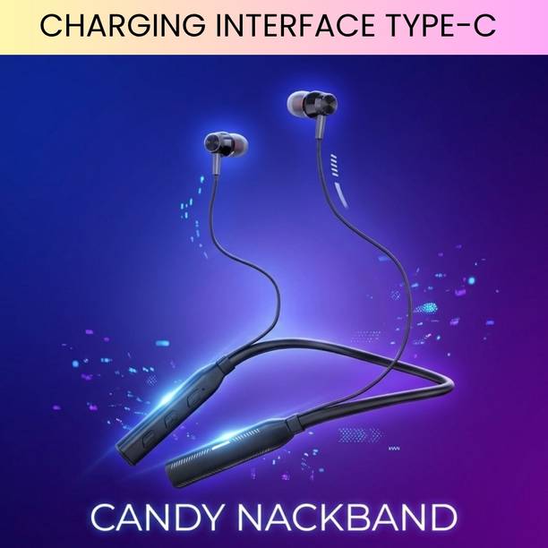 FRONY Candy Wireless Bluetooth Neckband Earphone With Deep Bass, Long Battery LifeW68 Bluetooth