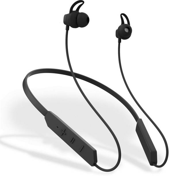 Borneo Wireless Bluetooth Neckband 40H Playtime Dual Pairing HD Mic Earphones (Black) Bluetooth