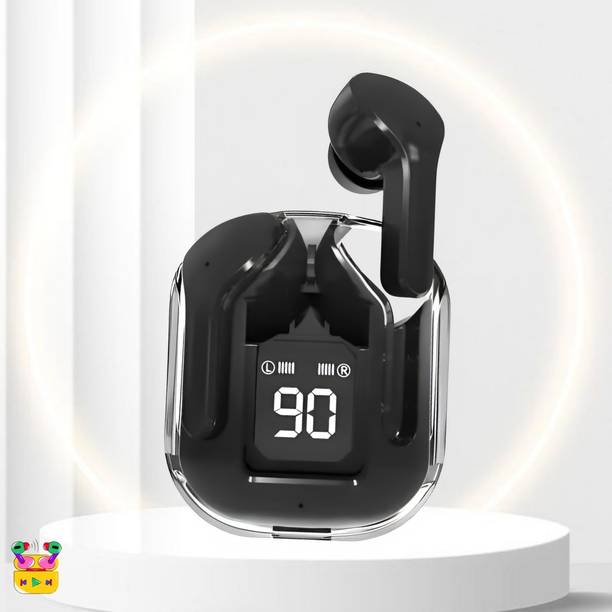 SACRO Ultrapods Max Blutooth Earbuds With Transparent Design Case & Led DisplayQ272 Bluetooth