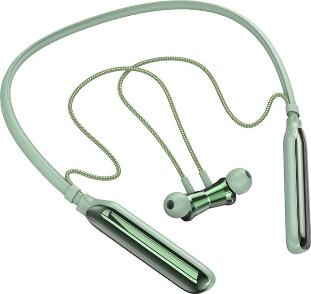 RAAGZO Shine Fox - 72 Hours Playtime Wireless Headphone Neckband Earphone (Green-15) Bluetooth