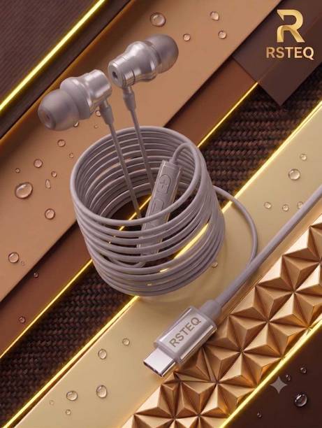 RSTEQ C Type Magnetic Wired Earphone With ENC Mic Dolby HD Sound & Button Control VC06 Wired Gaming