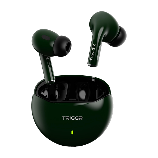 TRIGGR Rizz with 40H Playback, Spherical Design, 13mm Drivers, Rich Bass, Fast Charging Bluetooth