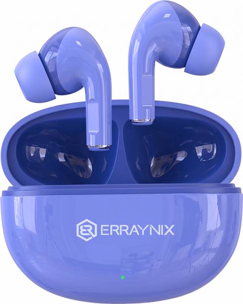 ERRAYNIX BOOM69 with 42 Hr Playtime Bluetooth Earbuds Quad Mic ENC,Hi-Bass BT5.4 Bluetooth