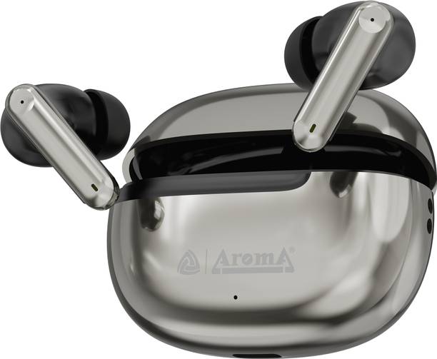 Aroma TWS3 V5.4 Upto 60Hr Playtime*, ENC, Dual Paring, Fast Charging, Heavy Bass Bluetooth