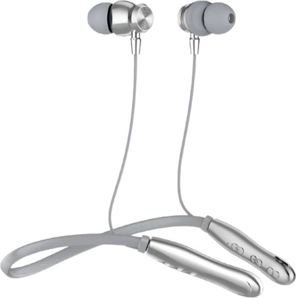 DRUMSTONE Wireless Neckband Earphones, 85H Playtime, Bass, BT 5.3, Type-C Fast Bluetooth