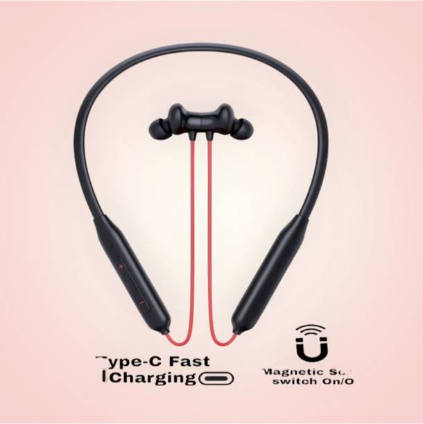 AIZINA Acoustic Excellence Neckband - Deep Bass & Superior Sound Quality_HX Bluetooth & Wired