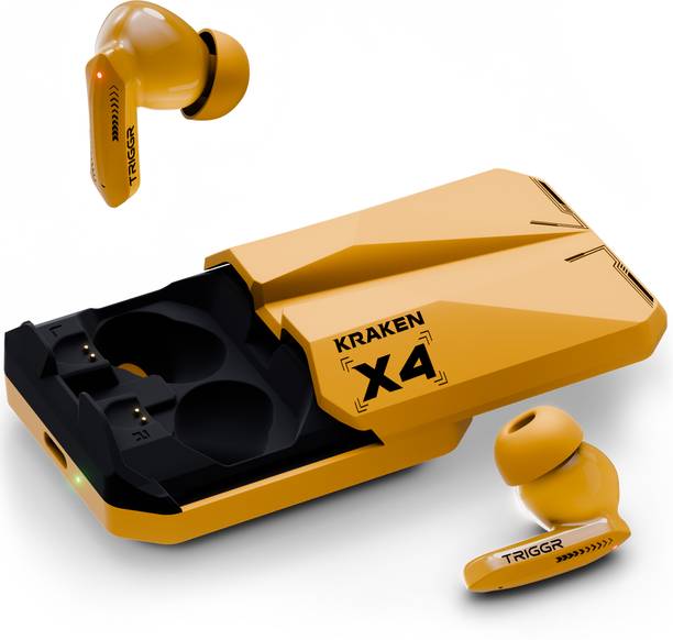 TRIGGR Kraken X4 with 13mm Drivers, 40ms Latency, ENC, 60H Battery, Rubber Finish, v5.4 Bluetooth