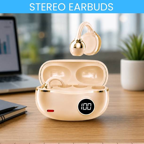 GUGGU Wireless Bluetooth Earbuds With LED Battery Display, Ear Clip, Touch ControlK172 Bluetooth