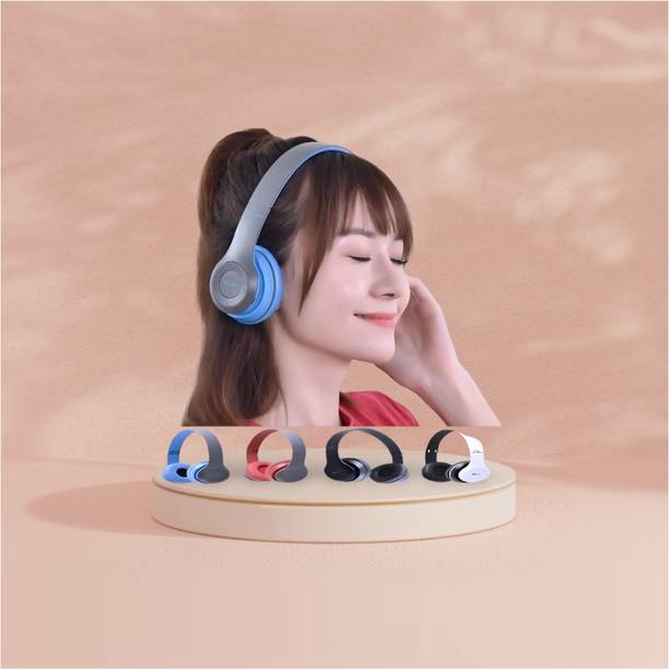 AIZINA Folding Headphones Bass Wave Signature Sound_MP Bluetooth & Wired