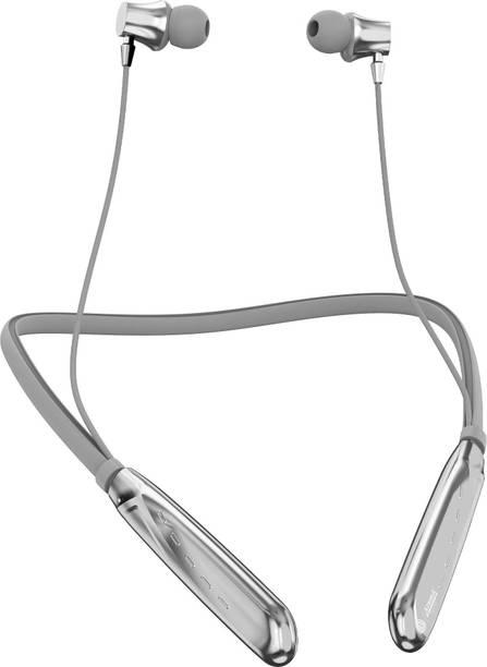 Aroma NB119 Titanium Pro Upto 100 Hr Playtime*,ENC,Fast Charging,Dual Pairing Neckband Bluetooth