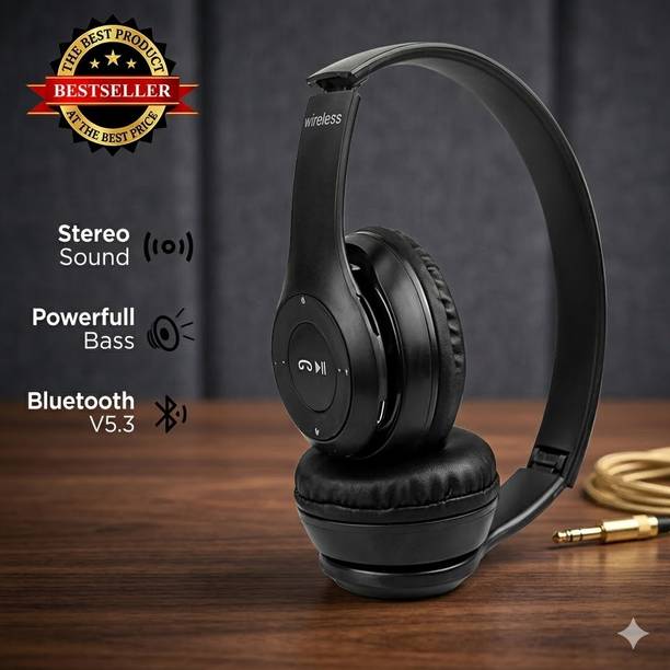 footloose New Brand Bluetooth Headphones, Over-Ear Design ,Fast Charging , Built-in Mic Bluetooth Gaming