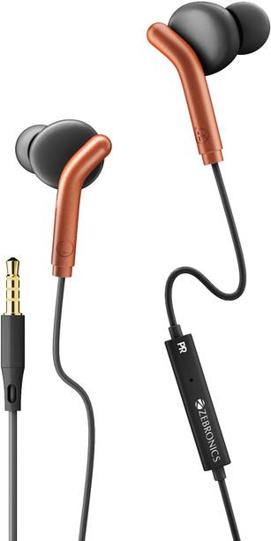 ZEBRONICS BRO With In-Line Mic 3.5mm Jack, 10mm drivers, Compatible for Phone/Tablet Wired