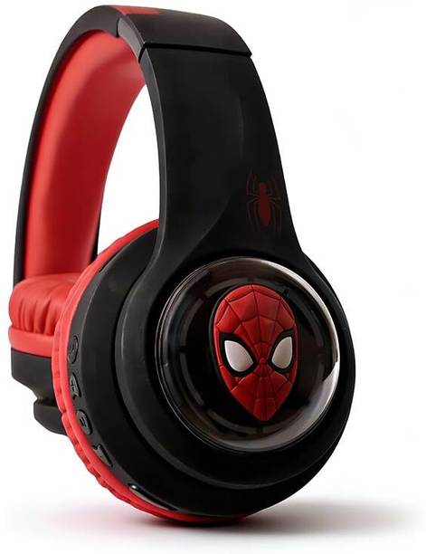 volkano Marvel Spider-Man Kids Safe 85dB Volume Stereo Headphones with Mic |Aux Input Bluetooth & Wired