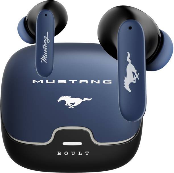Boult Mustang Derby with 100 Hrs Battery, App Support, Dual Pairing, 4 Mic ENC, 5.4v Bluetooth Headset (Derby, In the Ear)