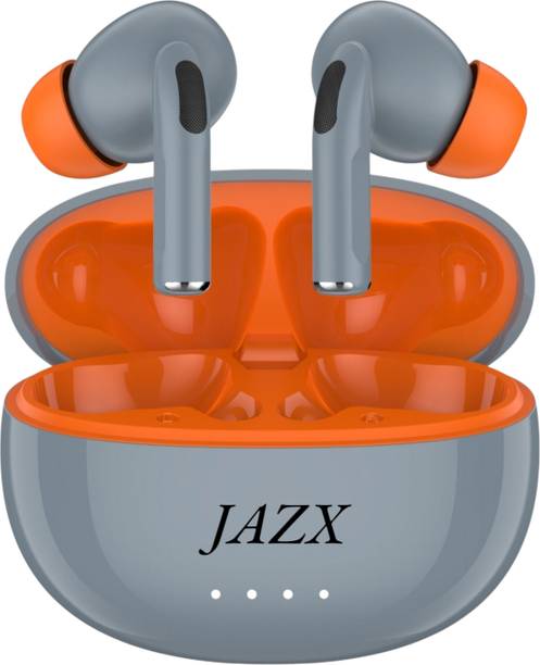JAZX Buds T100x 48Hrs Playback,Clear Calls,11.2mm Dynamic Drivers,30dB Earbuds (GY04) Bluetooth