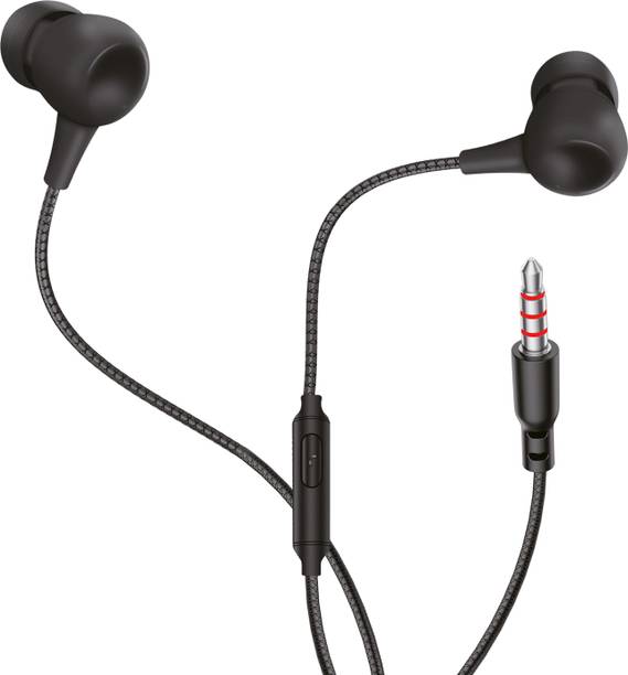 Soroo Future 3.5mm Jack Wired Earphones with HD Sound, Deep Bass, Call Line Mic & Tangle-Free Wired