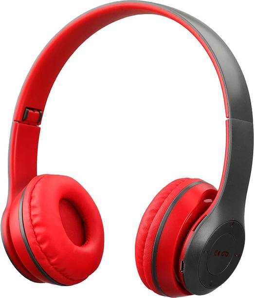 Techpunch 100% GOOD QUALITY BLUETOOTH HEADPHONE FOR CALLING & MUSIC FOR ALL DEVICE Bluetooth & Wired
