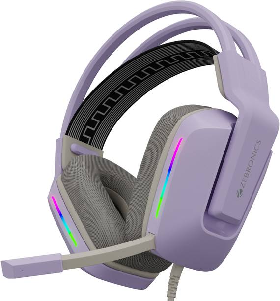 ZEBRONICS Zeb-Havoc Premium Headphone, Dolby Atmos Subscription,Suspension Headband,RGB Wired Gaming
