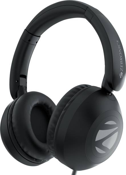 ZEBRONICS Zeb -Boom, In-Line Mic, 1.5 Meter Cable, 3.5mm Jack, Soft Cushion, 40mm Drivers Wired