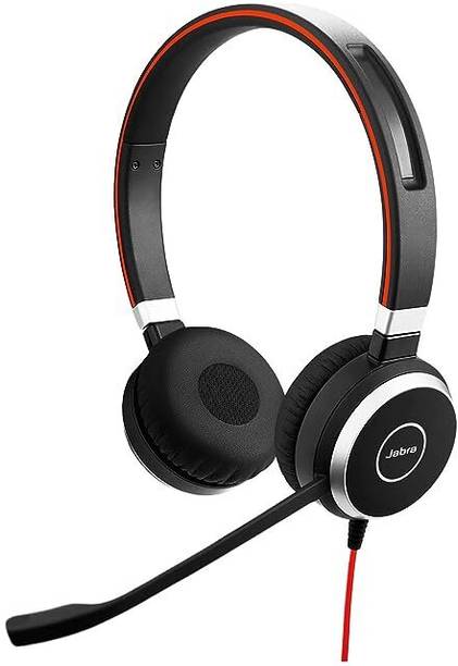Jabra Evolve 40 UC Wired Over the Ear Headset Bluetooth Headset (Black, On the Ear) Wired Headset  (Black, On the Ear)