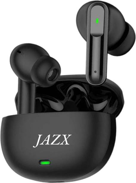 JAZX Buds CR-ATOM - 52 Hour Playtime Bluetooth Earbuds Headphone (Black) Bluetooth