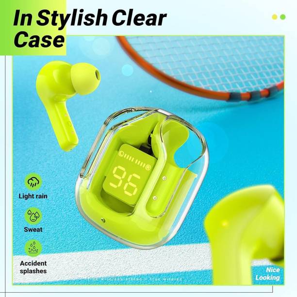 house of common Ultrapods TWS Earbud, Bluetooth Earbuds with Display, Transparent Design Bluetooth