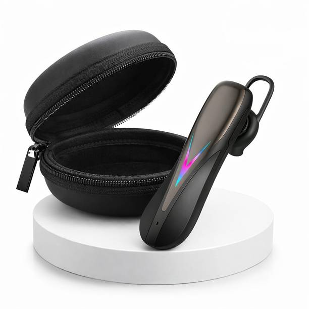 PLUGPULSES BT-X RGB Lighting One side Bluetooth Headset with Noise Mic (Type-C) Bluetooth