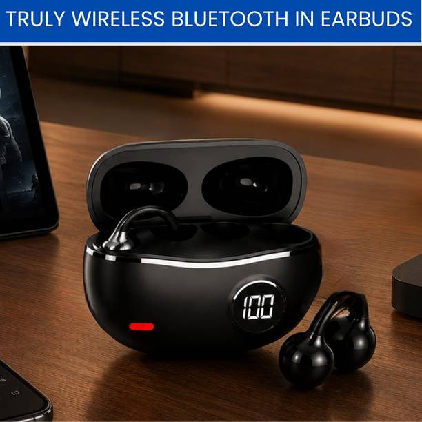 GUGGU TWS Bluetooth Earbuds With Digital Display, Secure Ear Clip and Deep BassNT251 Bluetooth