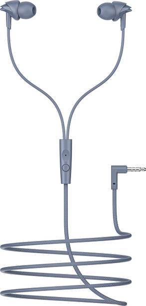 boAt Bassheads 213L, 3.5mm L-Shaped Connector, Inline Mic, Braided Cable, 120cm Cable Bluetooth