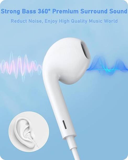 X88 Pro Lightning Wired Earphone with Deep Bass and sleek designforphone(7to14allseries) Wired