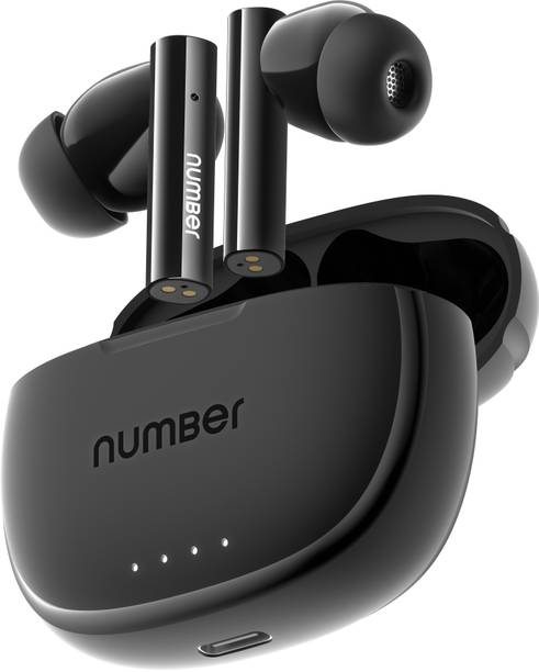 Number Navo Buds X1 w/ 50H Playtime,Dual Pairing,13mm Speakers,ENC,45ms Low Latency Bluetooth