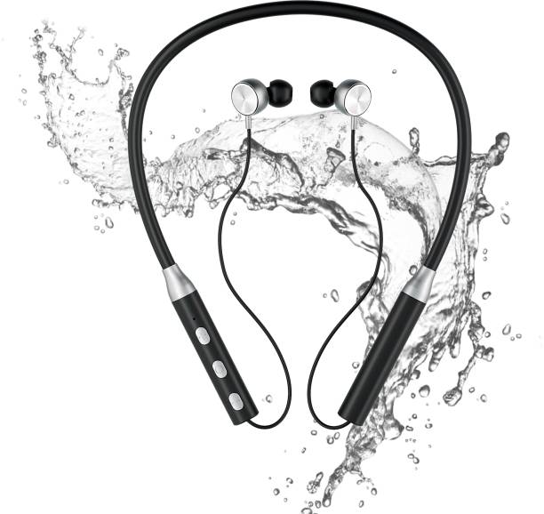 NOYMI Waterproof wireless neckband earphone with High bass Bluetooth Headset