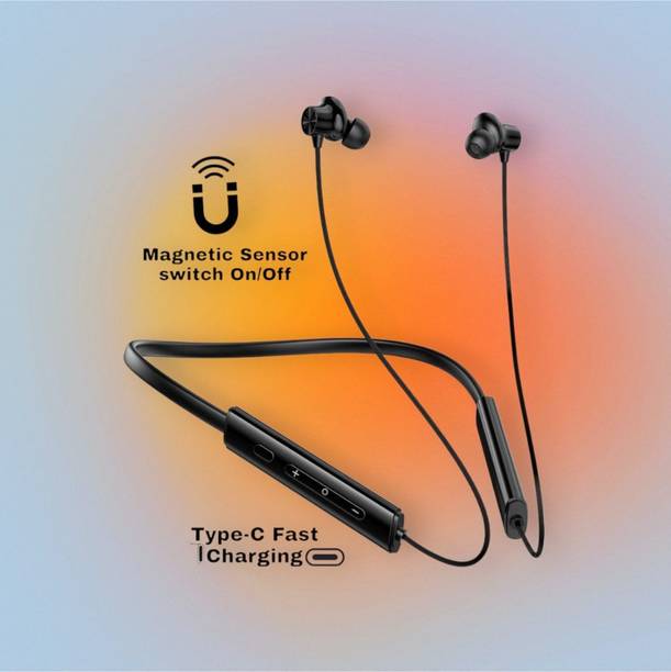 SBG Wireless Neckband, 48Hrs Playtime, Double EQ Mode, Fast Charging_AF Bluetooth & Wired