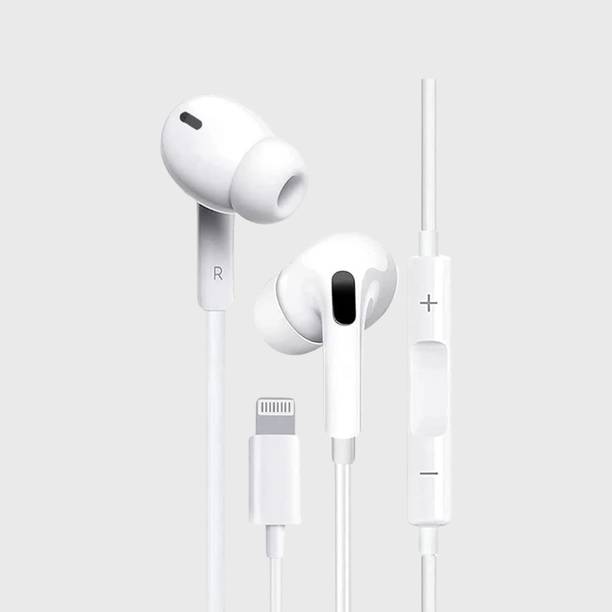 X88 Pro Wired Lightning Earphones with Volume Control and Mic Noise Isolating Bluetooth & Wired