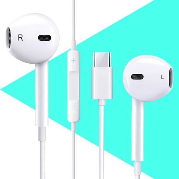 MJN Type C Handsfree with Mic-Galaxy A05s/Z Flip5/Z Fold5/A34 5G/A14 5G/A04 Wired