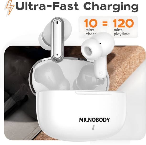 MR.NOBODY Ultrabuds with Latest BT v6.0,40Hr Playtime,13mm Dynamic Drivers,Rich Bass A751 Bluetooth