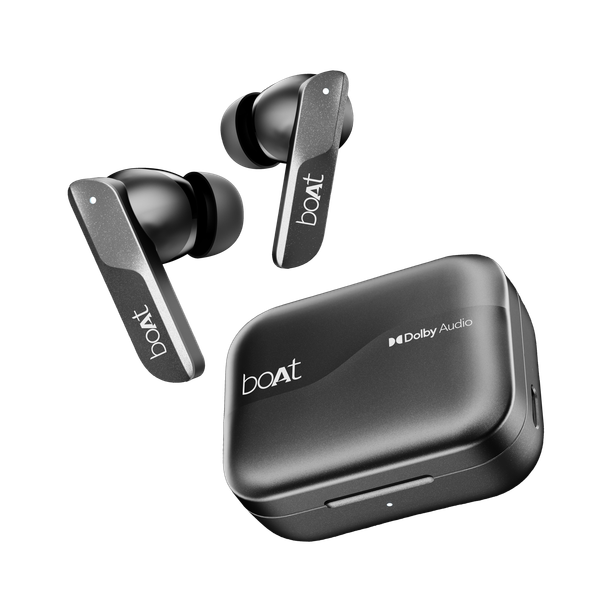 boAt Airdopes 800 w/ Dolby Audio, 4 Mics AI-ENx Tech, Titanium Drivers & ASAP Charge Bluetooth