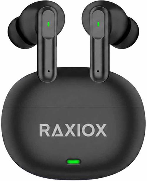 Raxiox Buds B151 with 75Hrs Payback Music, with 52bB ENC & 12.2mm Drivers & IP55 (B012) Bluetooth