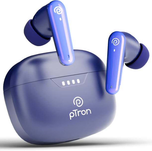 PTron Basspods Tour with AI-ENC Calls, 45hrs Playback, Pristine Audio,50ms Low Latency Bluetooth
