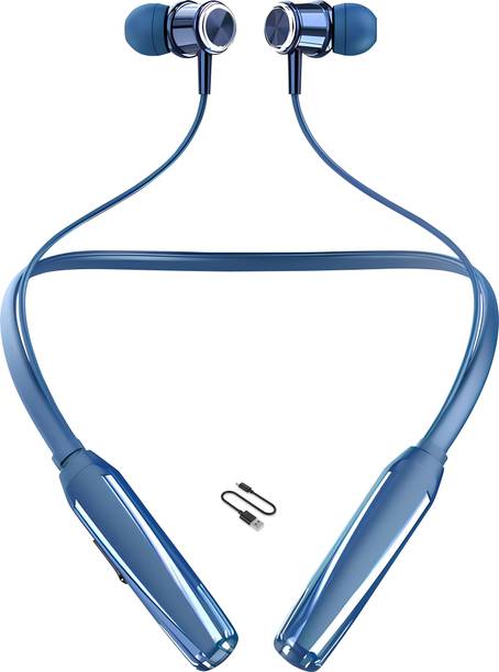 CARRON CH-45 48 Hour Playtime Wireless Headphone Neckband Earphone (BIue8) Bluetooth