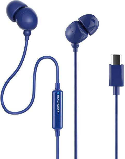 Blaupunkt EM06 in-Ear Type C earphone with Mic and Deep Bass,HD Sound with Noise Isolation Wired Headset