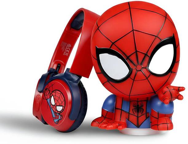 volkano Marvel Spider-Man Kids Safe 85dB Volume with Character Mood Light Gift Set Bluetooth & Wired