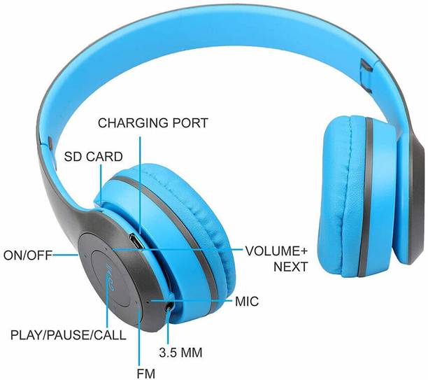 Treadmill P-47 Deep Bass and Sports Gaming headset with Long Battery Life Bluetooth