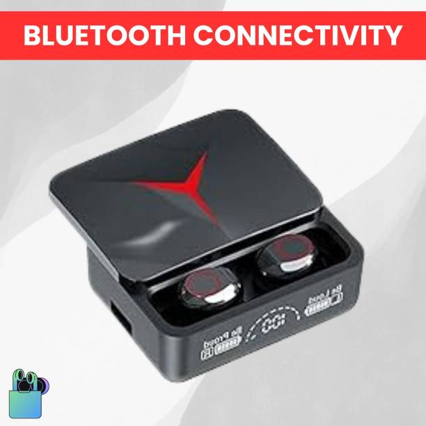 GUGGU M90 Wireless Earbuds Slide Design With LED Display, HD Quality Sound & VoiceW182 Bluetooth
